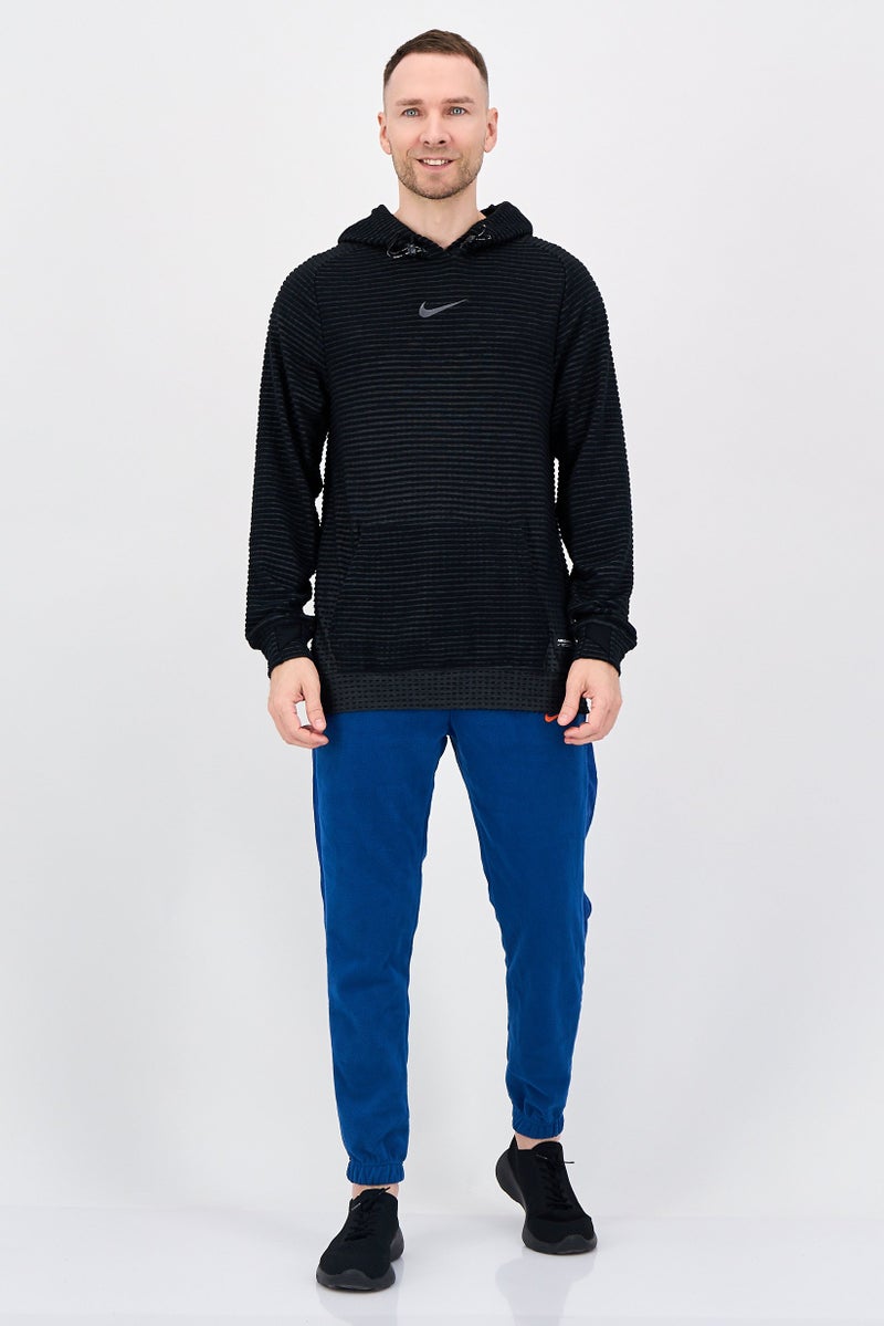 Nike سويت شيرت رياضي للرجال بأكمام طويلة وقبعة، رمادي - Image 4